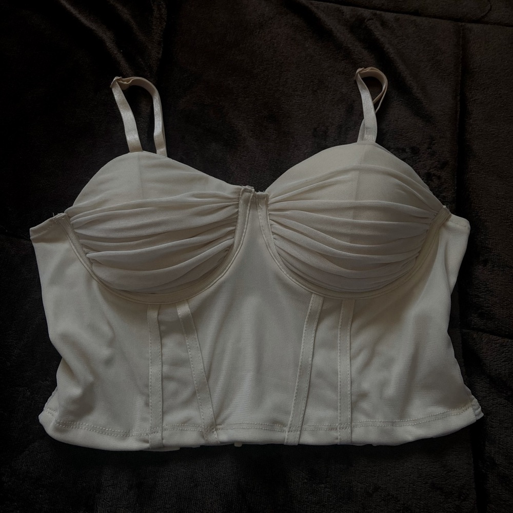 Cropped Hesperus corset, with beautiful comfortable fabric and padding